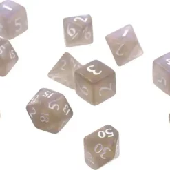 New ❤️ Ultra Pro The Eclipse Dice Smoke Grey Polyhedral 11-Die Dice Set 🧨