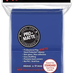 Buy ✨ Ultra Pro Card Supplies Non-Glare Pro-Matte Blue Standard Card Sleeves [100 Sleeves] 🧨