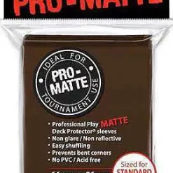 Coupon 🔔 Ultra Pro Card Supplies Non-Glare Pro-Matte Brown Standard Card Sleeves [50 Count] ⭐
