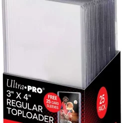 Promo 😀 Ultra Pro Card Supplies 3" X 4" Regular Toploader with Sleeves Card Holders [25 Count] 😉