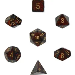 Top 10 💯 Chessex Scarab Blue Blood with Gold Numbers Polyhedral 7-Die Dice Set ✨
