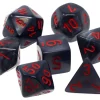 Buy 🔥 Chessex Velvet Black with Red Numbers Polyhedral 7-Die Dice Set ❤️
