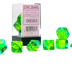 Best deal ⌛ Chessex Gemini Green-Teal / Yellow Polyhedral 7-Die Dice Set #26466 🤩