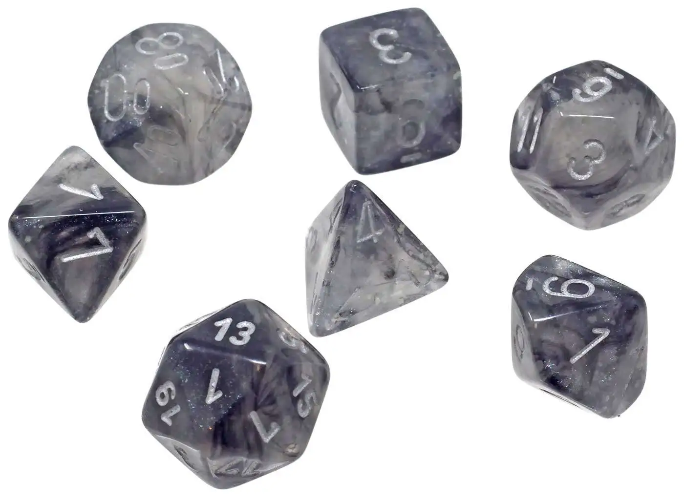 New ๐ฅ Chessex Borealis Light Smoke / Silver Luminary Polyhedral 7-Die Dice Set #27578 ๐งจ 1 New ๐ฅ Chessex Borealis Light Smoke / Silver Luminary Polyhedral 7-Die Dice Set #27578 ๐งจ
