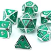 Best Sale ✨ Mythica Platinum Emerald Metal Polyhedral 7-Die Dice Set 🧨
