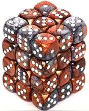 Deals ⭐ Chessex 6-Sided d6 Gemini 12mm Dice Pack #26824 [Copper-Steel & White] 🥰