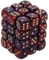 Coupon ❤️ Chessex 6-Sided d6 Gemini 12mm Dice Pack #26826 [Purple-Red & Gold] ❤️