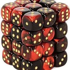 Top 10 ✨ Chessex 6-Sided d6 Gemini 12mm Dice Pack #26833 [Black-Red & Gold] 🥰