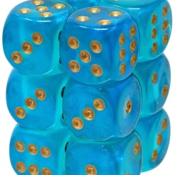 Best reviews of 😉 Chessex 6-Sided d6 Borealis Luminary 16mm Dice Pack #27686 [Teal/Gold] ❤️