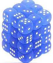 Brand new 🛒 Chessex 6-Sided d6 Frosted 12mm Dice Pack #27806 [Blue & White] 🔥