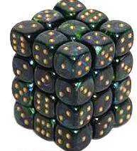 Coupon 🌟 Chessex 6-Sided d6 Scarab 12mm Dice Pack #27815 [Jade & Gold] ✨