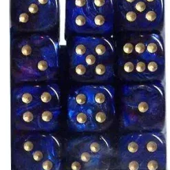 Top 10 ⭐ Chessex 6-Sided d6 Scarab 12mm Dice Pack #27827 [Royal Blue & Gold] 🎁