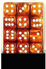 Outlet ✨ Chessex 6-Sided d6 Lustrous 12mm Dice Pack #27892 [Bronze & White] 🧨