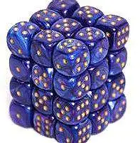New 🌟 Chessex 6-Sided d6 Lustrous 12mm Dice Pack #27897 [Purple & Gold] ✨