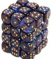 Brand new 🧨 Chessex 6-Sided d6 Lustrous 12mm Dice Pack #27899 [Shadow & Gold] ✨