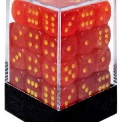 Flash Sale 😍 Chessex 6-Sided d6 Ghostly Glow 12mm Dice Pack #27923 [Orange & Yellow] 😉