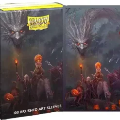 New 🥰 Card Supplies Dragon Shield Halloween 2022 Brushed Art Standard Card Sleeves [100 Count] 👏