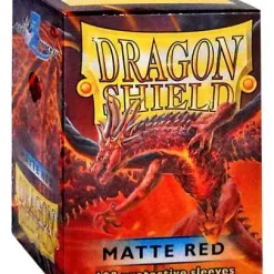 Cheap ⭐ Card Supplies Dragon Shield Matte Red Standard Card Sleeves [100 Count] ✨