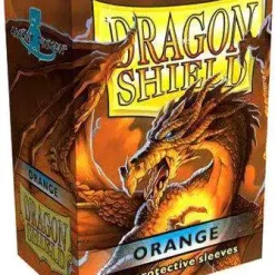 Deals 😀 Card Supplies Dragon Shield Orange Standard Card Sleeves [100 Count] ⌛