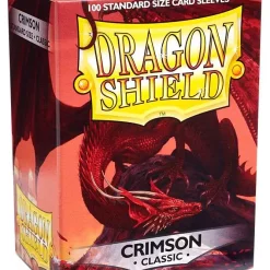 Deals 🤩 Card Supplies Dragon Shield Crimson Classic Standard Card Sleeves [100 Count] ⌛