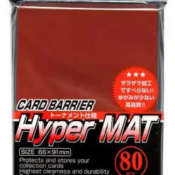 Budget ✨ Card Barrier Hyper MAT Red Standard Card Sleeves [80 Count] 🎉