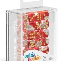 Deals ✔️ Oakie Doakie 6-Sided d6 Gemidice Red Sky 12mm Dice ❤️
