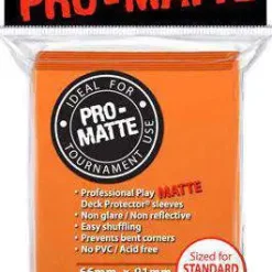 Hot Sale 🧨 Ultra Pro Card Supplies Non-Glare Pro-Matte Orange Standard Card Sleeves [50 Count] ⭐