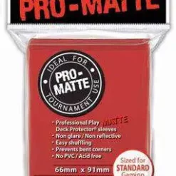 Flash Sale 🔥 Ultra Pro Card Supplies Non-Glare Pro-Matte Red Standard Card Sleeves [50 Count] ⭐