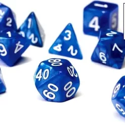 Deals ❤️ Sirius Dice Pearl Blue Polyhedral 7-Die Dice Set 🌟