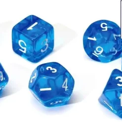 Hot Sale 😉 Sirius Dice Translucent Blue Polyhedral 7-Die Dice Set ⌛