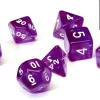New 🧨 Sirius Dice Translucent Purple Polyhedral 7-Die Dice Set 🧨