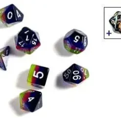 Flash Sale 🥰 Sirius Dice Pink, Green & Blue Polyhedral 7-Die Dice Set 🔔