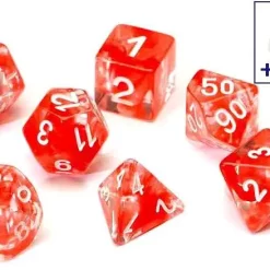 Best Sale ❤️ Sirius Dice Cloud Red Polyhedral 7-Die Dice Set ⭐
