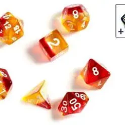 Outlet 🛒 Sirius Dice Yellow & Red Polyhedral 7-Die Dice Set 🥰