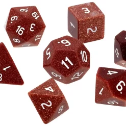 Budget 👏 Ultra Pro Gemstone Dice Gold Sandstone Polyhedral 7-Die Dice Set ✨