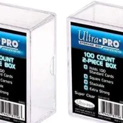 Flash Sale 💯 Ultra Pro Card Supplies Clear LOT of 2 Deck Boxes [100 Count] 🌟