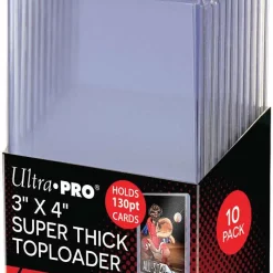 Best Sale ❤️ Ultra Pro Card Supplies 3" X 4" Super Thick Toploader [10 Count, Holds 130pt Cards] 🥰