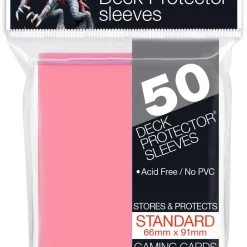 Outlet 🌟 Ultra Pro Card Supplies Bright Pink Standard Card Sleeves [50 Count] 😀