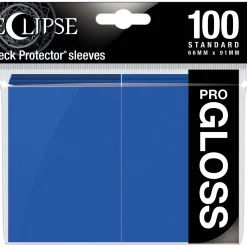 Hot Sale 🔔 Ultra Pro Card Supplies Eclipse Pro-Gloss Pacific Blue Standard Card Sleeves [100 Count] ⭐