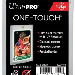 New 👏 Ultra Pro Card Supplies UV Protection One-Touch Card Holder [Holds 130pt. Cards] 👏