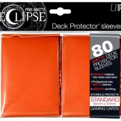Buy 🥰 Ultra Pro Card Supplies Eclipse Pro-Matte Orange Standard Card Sleeves [80 Count] 🥰
