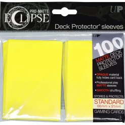 Buy 🤩 Ultra Pro Card Supplies Eclipse Pro-Matte Lemon Yellow Standard Card Sleeves [100 Count] 🥰