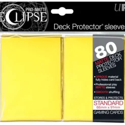 Deals 🎁 Ultra Pro Card Supplies Eclipse Pro-Matte Yellow Standard Card Sleeves [80 Count] ❤️