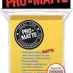 Wholesale 😍 Ultra Pro Card Supplies Non-Glare Pro-Matte Yellow Standard Card Sleeves [50 Count] 🔔